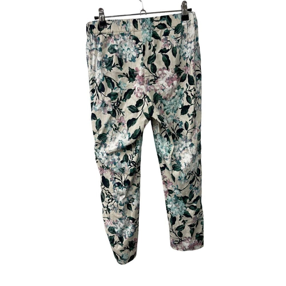 J. Jill Linen Stretch Floral Crop Pants Size Petite XS - Picture 4 of 7